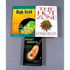 Infectious Disease Books Lot The Hot Zone High Yield Microbiology‎ Secret Agent